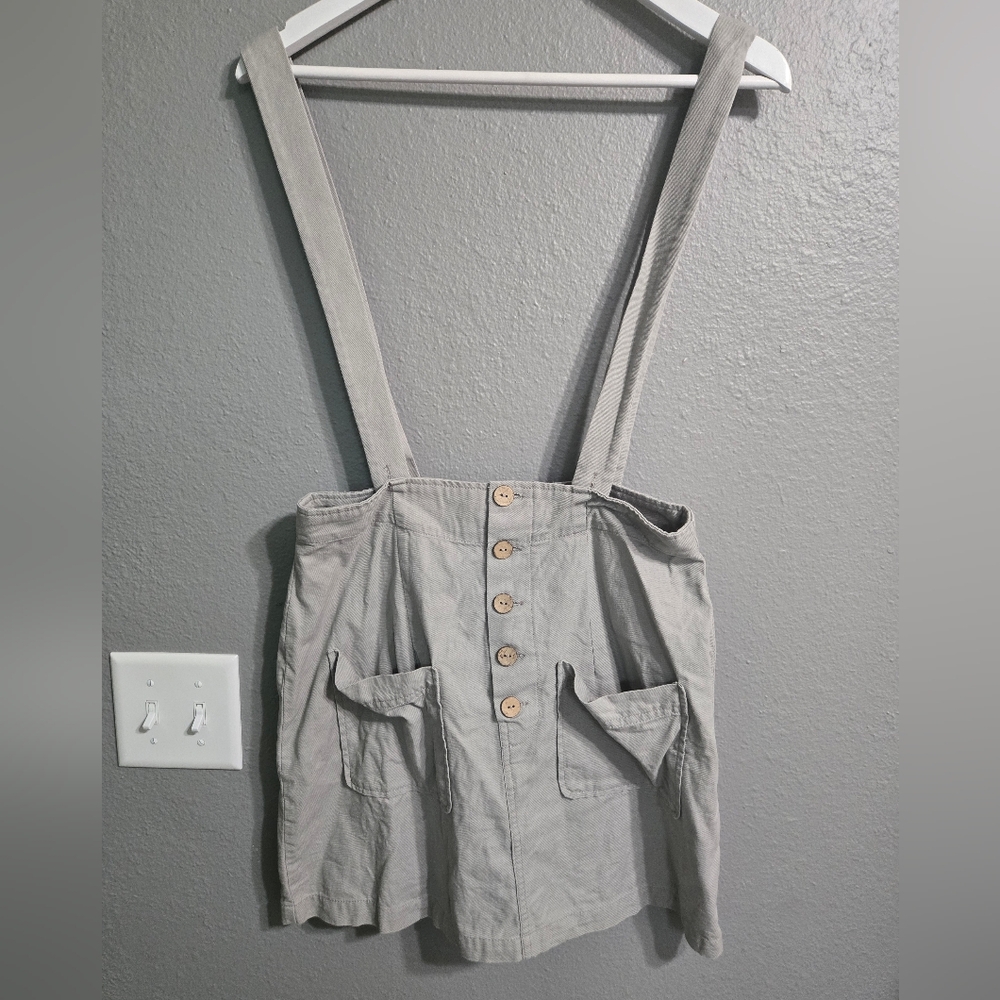 Good Luck Gem Gray Overall/Suspender Skirt Size Medium
